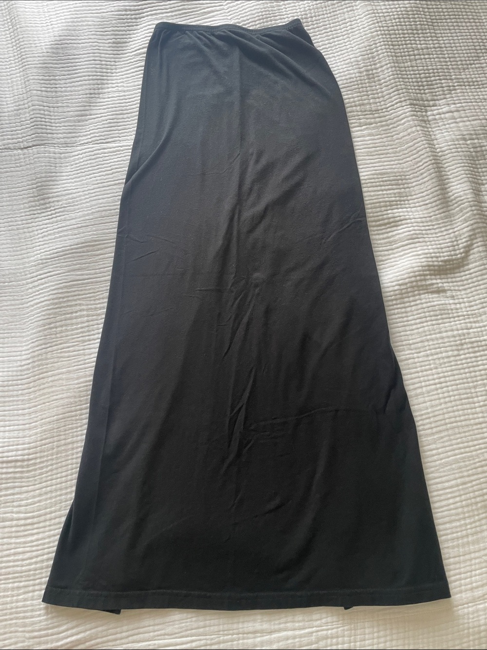 American Apparel Black Maxi Stretch Skirt with Slit